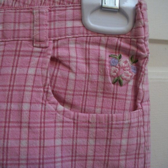 Vintage Gymboree Pink Plaid Summer Pants 3XL or 8 - Picture 4 of 4